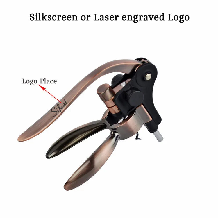 Leather Box Vertical Lever Corkscrew Bottle Openers Wine Tool Set Rabbit Wine Opener Set with Foil Cutter Wine Pourer Stopper