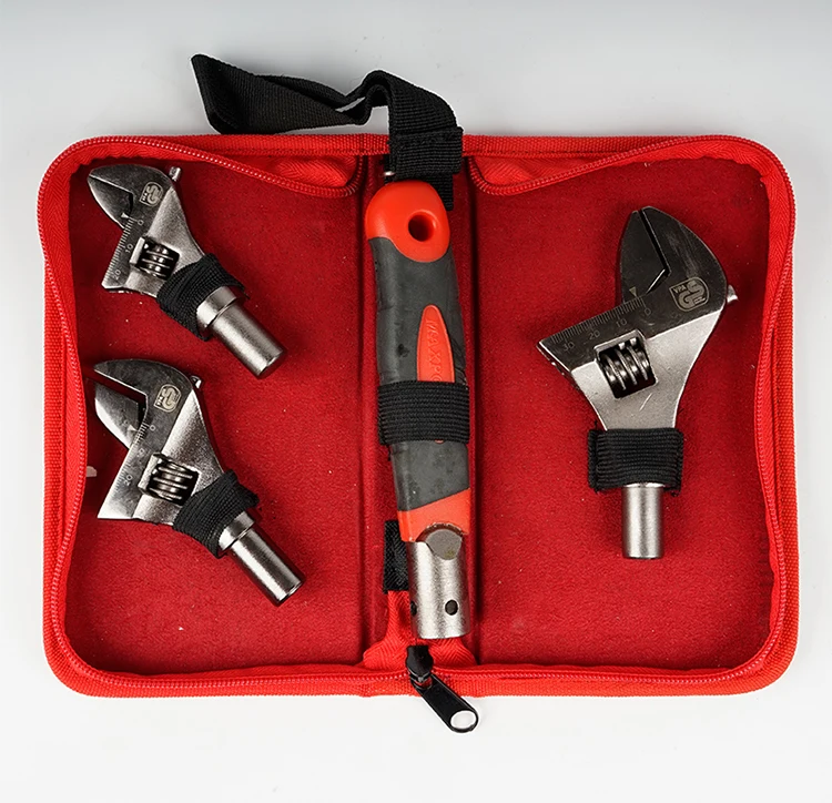 6" 8" 10"CRV Open End Gear Organizer Torque Metric Combination Head can be replaced wide opening adjustable wrench set