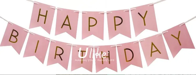 お誕生日おめでとうバナーゴールドホイルの誕生日の装飾 パーティーバンティングバナーパステルピンクバナー Buy ハッピーバースデーバナーゴールド 箔誕生日装飾パーティーホオジロバナーパステルピンクバナー パステルピンクバナー 羽誕生日パーティーの装飾 Product