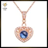 925 Silver Plated With Rose Gold Lady Necklace China Silver Jewelry