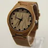 New Arrival Men's Wood Watch Bamboo + Genuine Leather Watch Watch