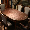 Custom Transparent Plastic Dining Table Cover Clear Soft Glass Printed PVC Table Cover