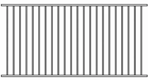 Outdoor uv Corrosion resistant 10 years do not fade aluminum flat top pool fencing PF24512