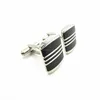 high quality custom stainless steel stripe cufflink for mens shirts online store