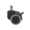 High Quality Twin Wheel, 2 inch PU Threaded Stem Caster for Office Chair