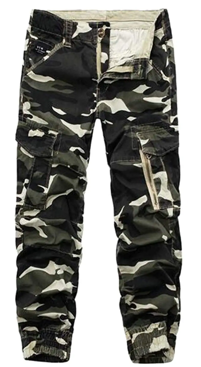 WSPLYSPJY Mens Casual Military Army Cargo Pant Combat Work Trousers