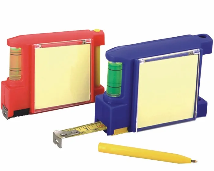 4 In 1 Promotion Steel Tape Measure With Memo Pad & Ball Pen & Level