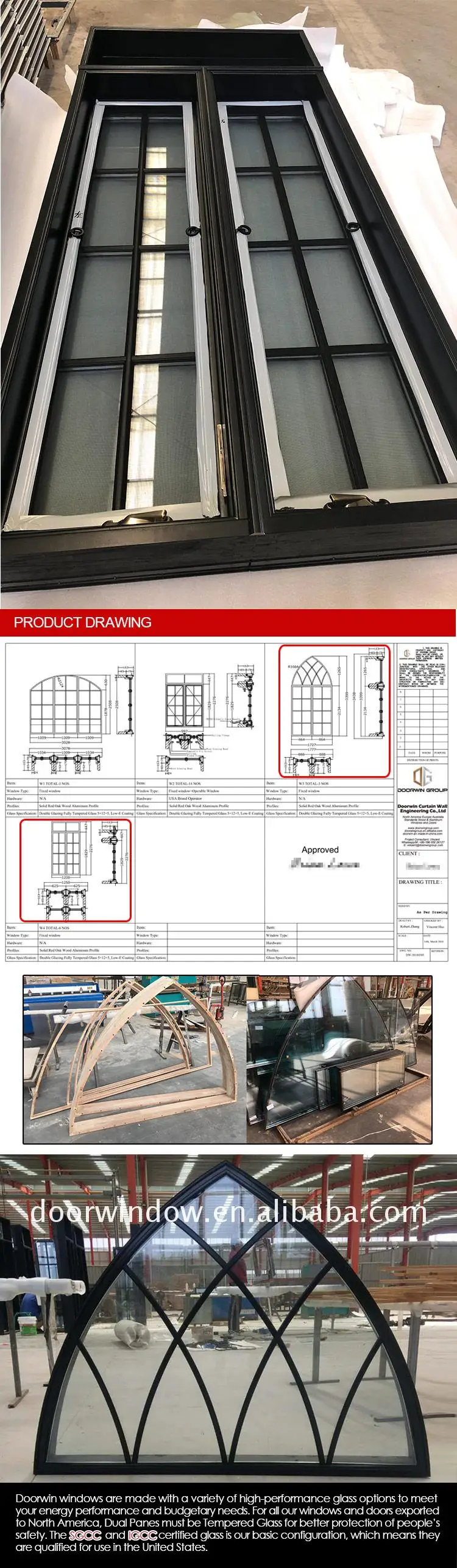 Factory direct price american window grill design crank casement