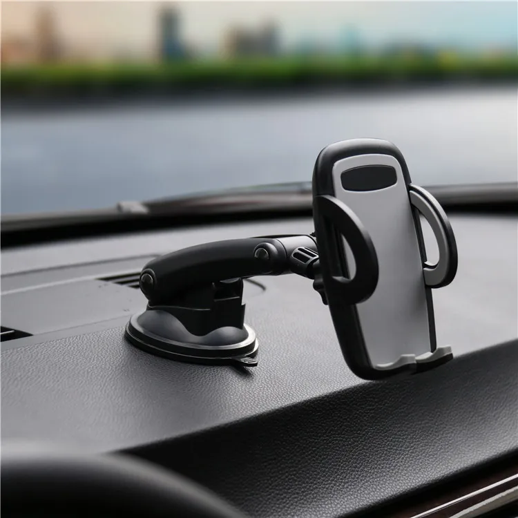 Car dashboard clamp mobile phone holder desk smartphone suction cup stand phone mount bracket holder for iphone for Apple