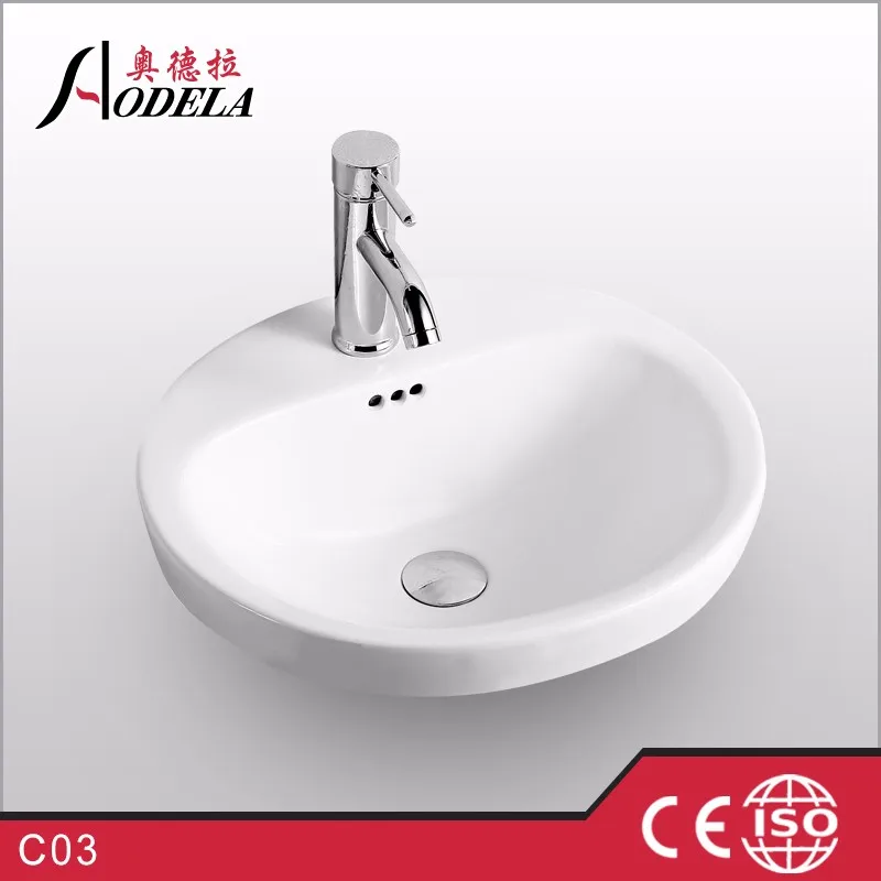 C03 White bright bowl basin sample art basin for bathroom