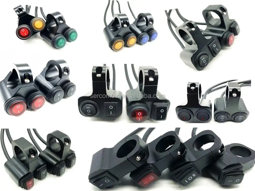 7/8" Motorcycle Handlebar Double Control Switch Button Headlight Hazard
