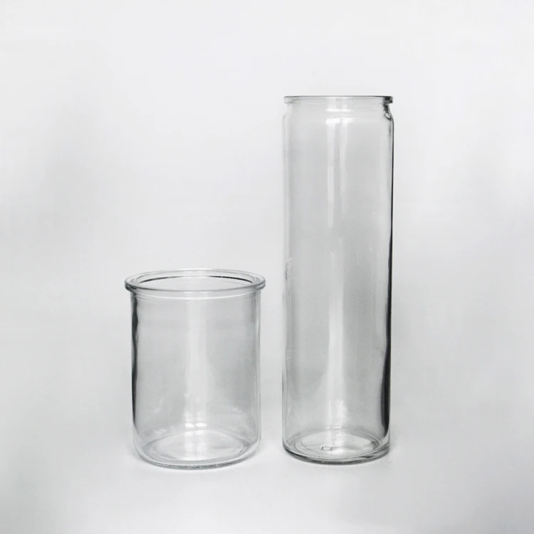 Recycled Tall Glass Candle Jars For Soy Wax Paraffin Large Clear
