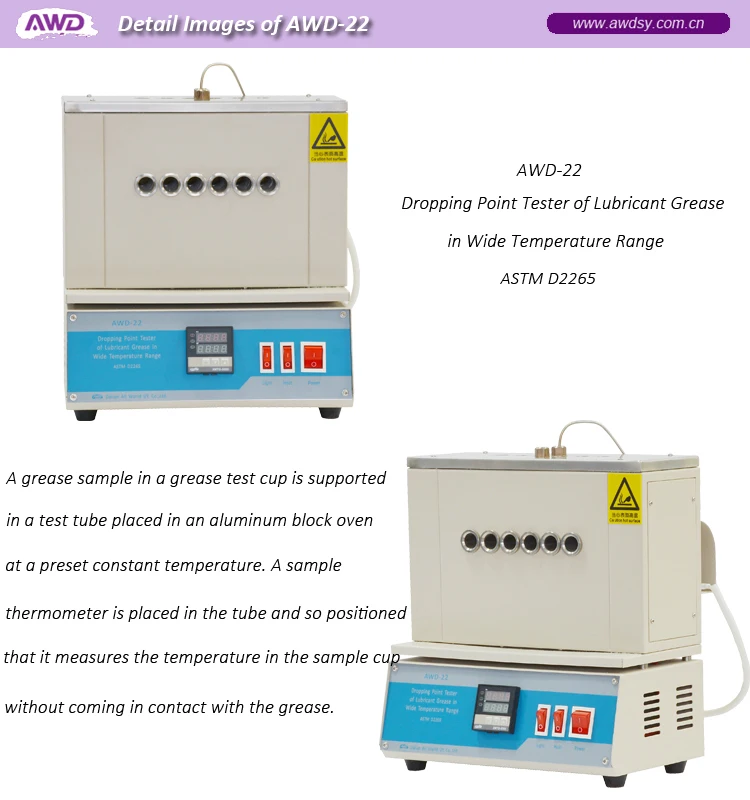 Awd22 Dropping Point Tester For Lubricating Grease In Wide Temperature