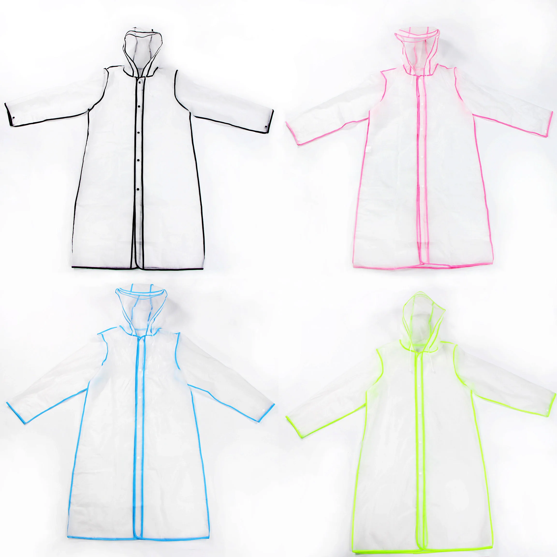 Eco friendly lightweight eva long purple raincoat