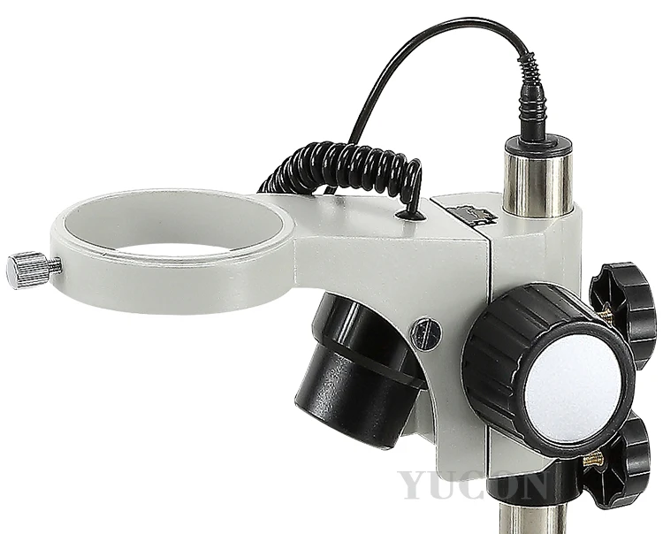 YCD2 YUCON lighting zoom monocular binocular trinocular 7x-45x stereo microscope with pole boom stand