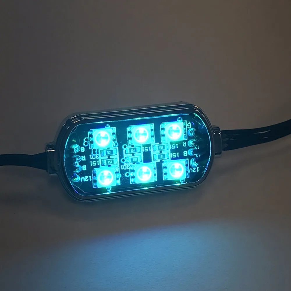 Waterproof Led Chrome Modules Motorcycle Chopper Frame Neon Glow Lights