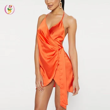 orange tight dress