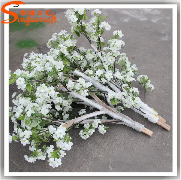 Nouveau Design Artificiel Cerisier Blanc Blanc Branches De Fleurs De Cerisier Décor De Mariage Buy Cerisier Blancbranches De Fleurs Blanchesdécor