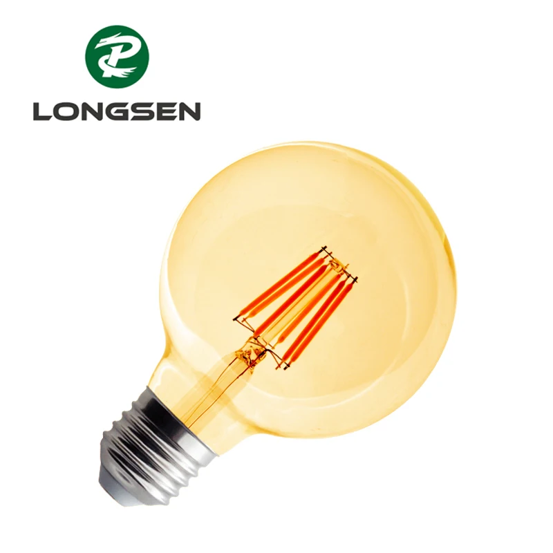 G80 G95 G125 filament LED bulb with 100lm/w