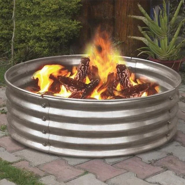 Product Description. t. 36'' Galvanized Camping Fire Pit Ring. 