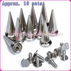 Extra long shank crystal strass rhinestone nails for leather