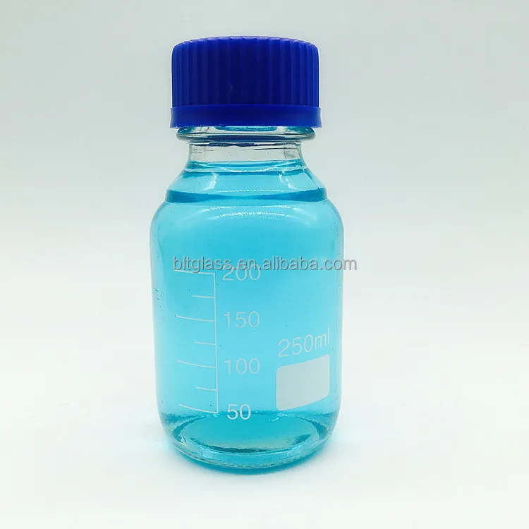 250ml Transparent Medical Glass Saline Bottles For Liquid Potion With