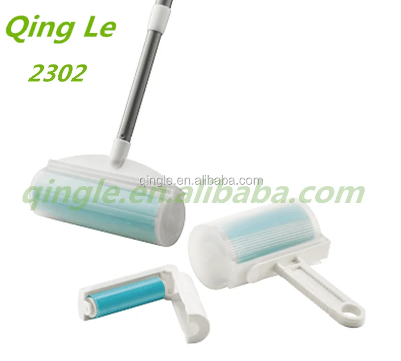 3 Pcs Sticky Washable Cleaning Silicone Lint Roller With Brush,Floor