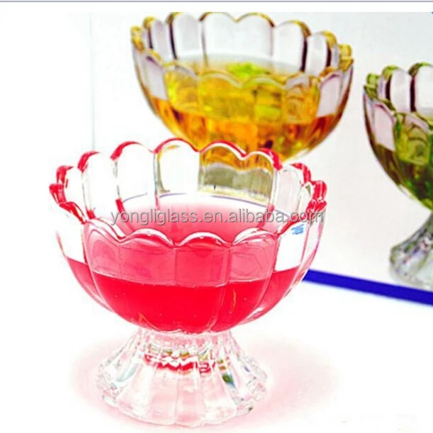 Ice Cream Glass, Glass Ice Cream Sundae Cups/ Ice Cream glass cups Rreezer Container