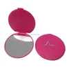make up round mirror silver plated technique folding single sides plastic pocket mirror
