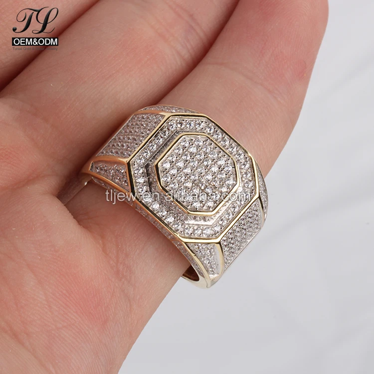 Custom Design Cubic Zirconia 316l Surgical 925 Sterling Silver Ring