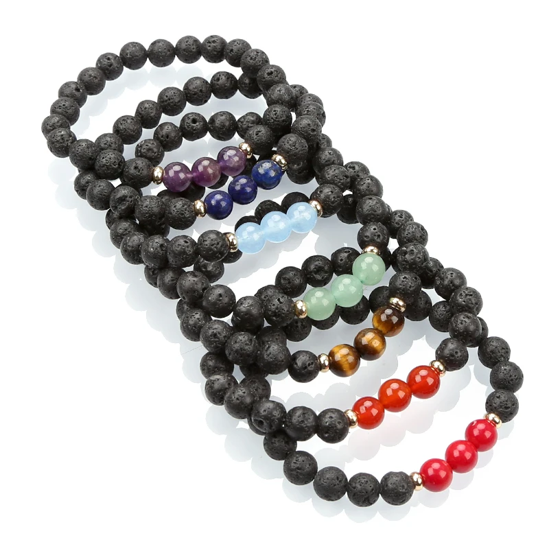 

Lava Rock Essential Oil Diffuser Bracelet,50 Pieces, Mixed