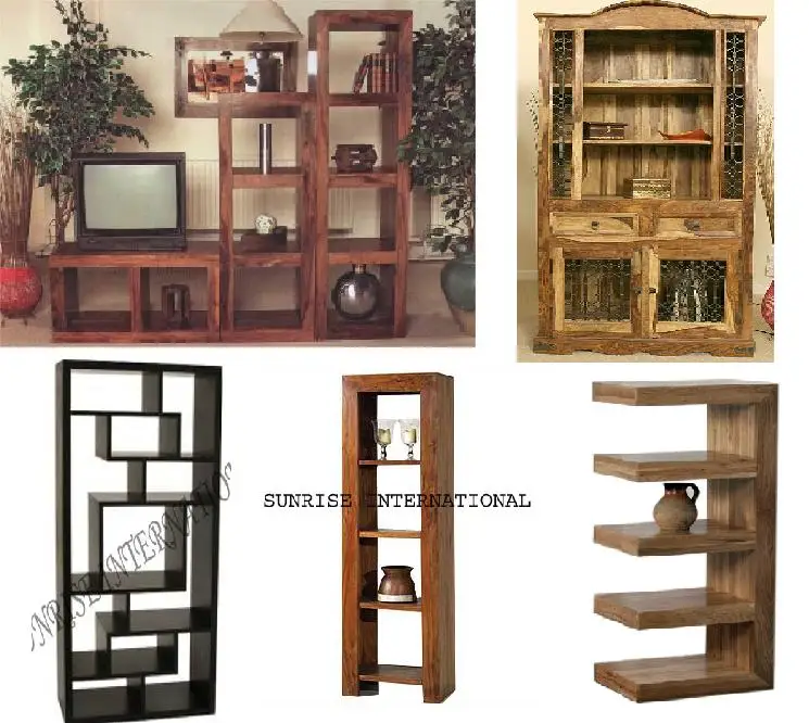 Solid Wood Furniture Wooden Bookcase Manufacturers Exporters India