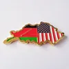 Zinc alloy double sides country map USA flag logo as a souvenir gifts metal plate