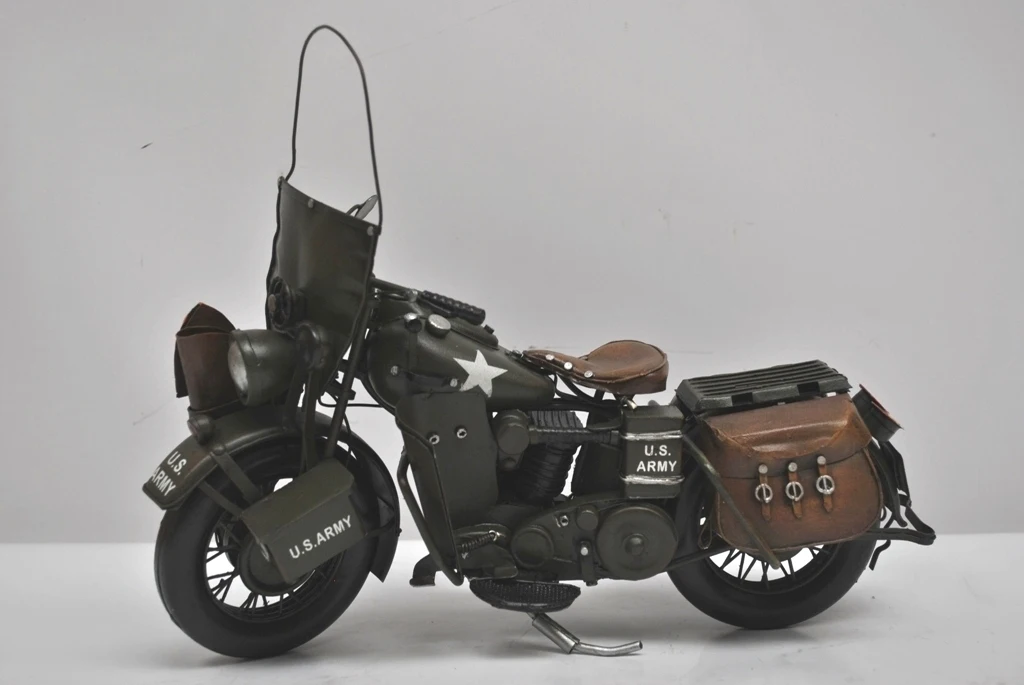 Vintage industrial style manual iron art metal craft motorcycle models