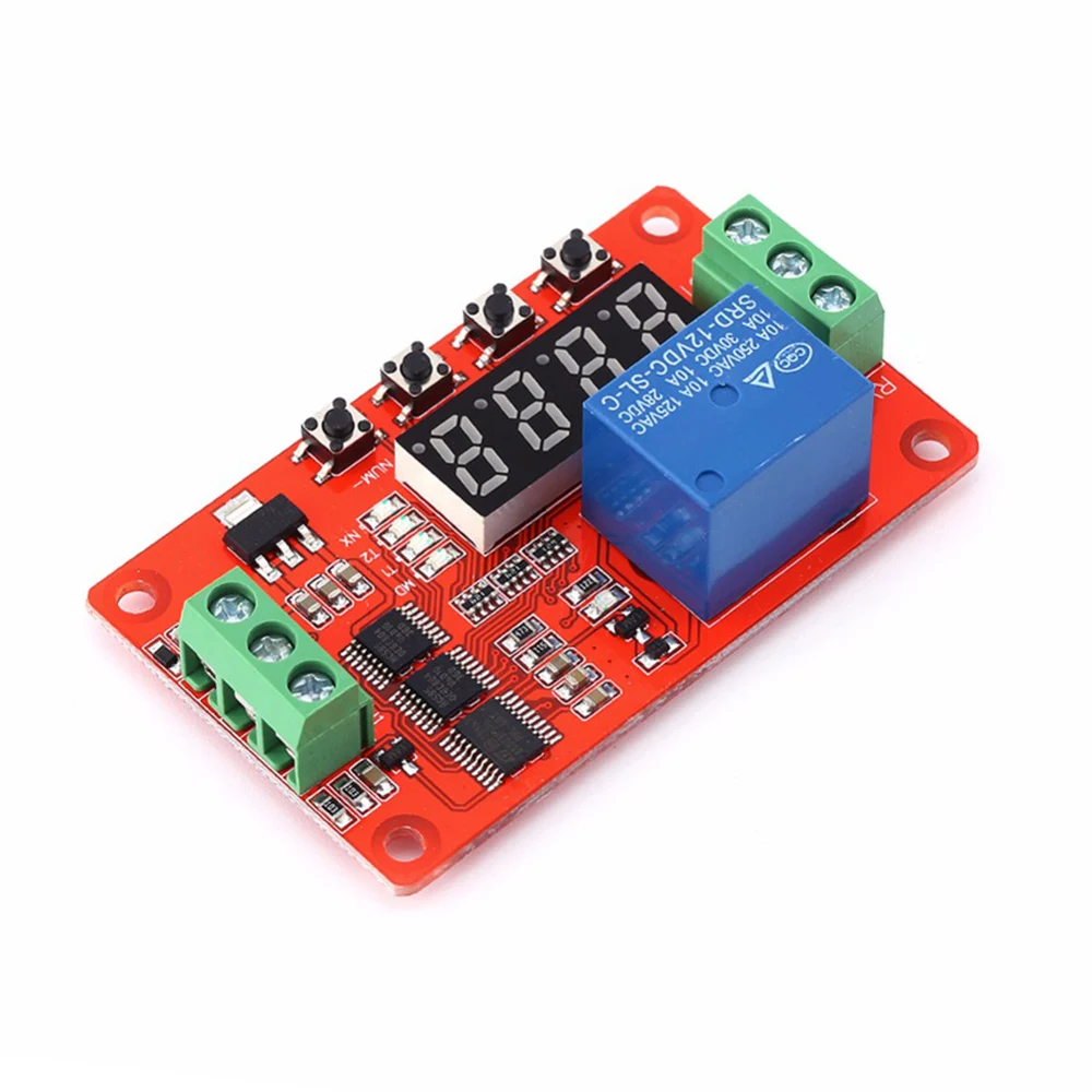 Newer Version 12v Dc Multifunction Selflock Relay Plc Cycle Delay Time