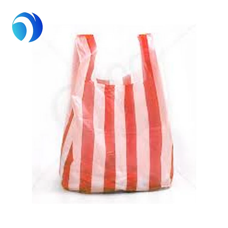 pink plastic carrier bags