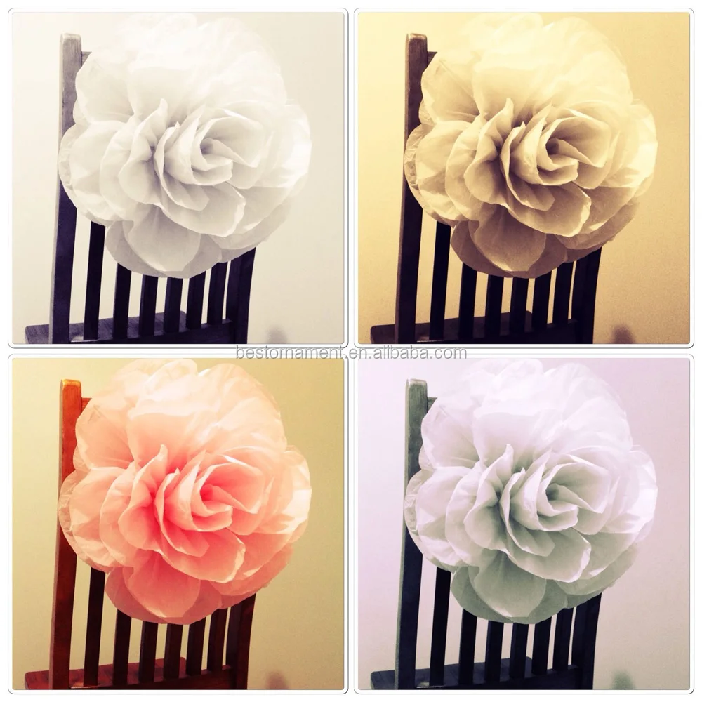 Paperbloomz Large Paper Peony Tissue Paper Flowers Wall Decorations 
