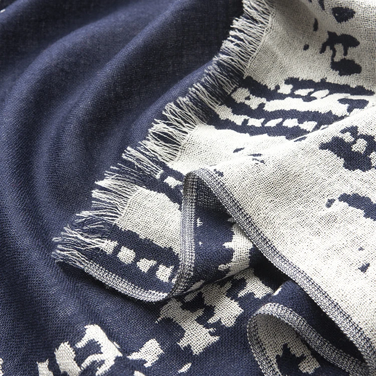 Jacquard Wool Scarf30+