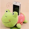 plush mobile phone holder/frog shaped iphone plush stuffed holder