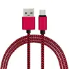 usb cable sync data/charging fabric nylon braided usb charger cable For iphone Samsung