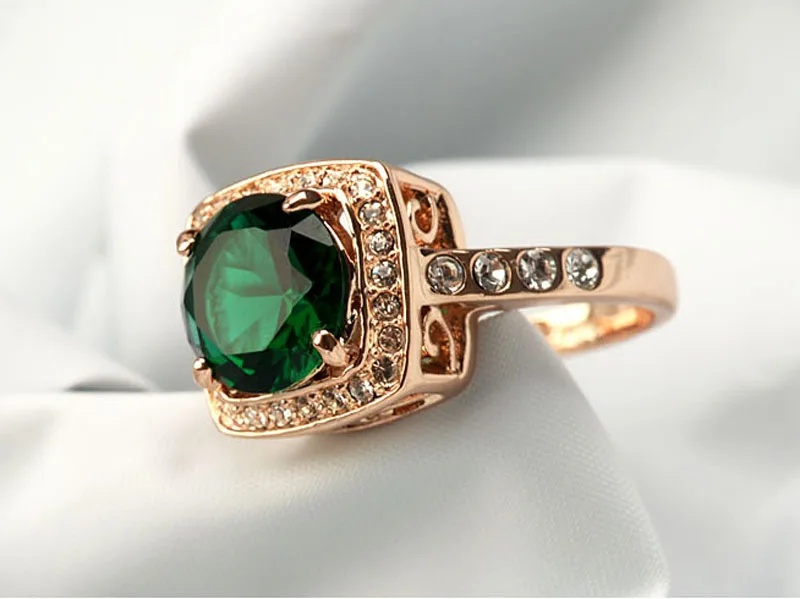 Turc Or Hommes Anneau Vert Pierres Précieuses De Mariage Anneaux Ovale Pierre Bijoux