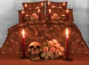 Hot selling Day of the Dead Roses and Skull 3d bed set