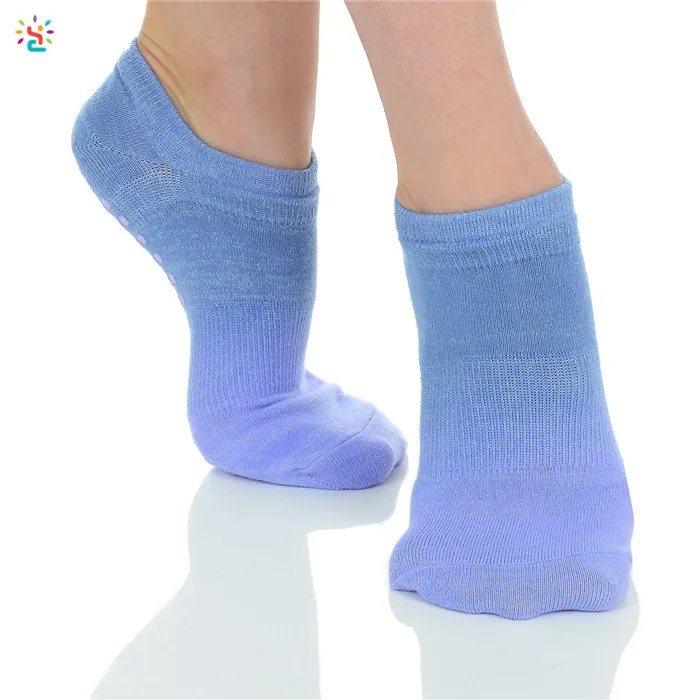 Womens Yoga Socks Non Slip Ombre Dyed Custom Logo Grip Barre Socks Arch