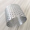 est price gr2 titanium welded perforated pipe/perforated tube for motorcycle