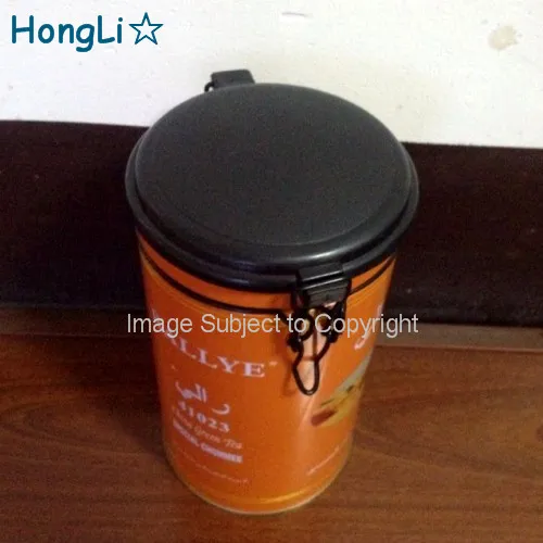 Round Airtight Tea Tin Box With Plastic Lid And Clip Buy Chinese