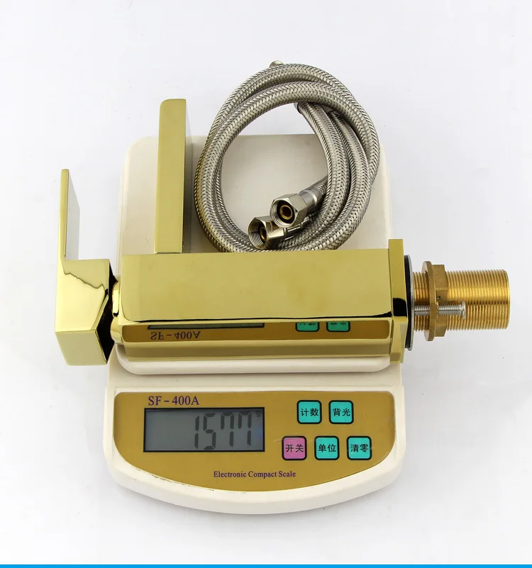 Einzigen Handgriff Gold Messing Wasserfall Wasserhahn - Buy Messing