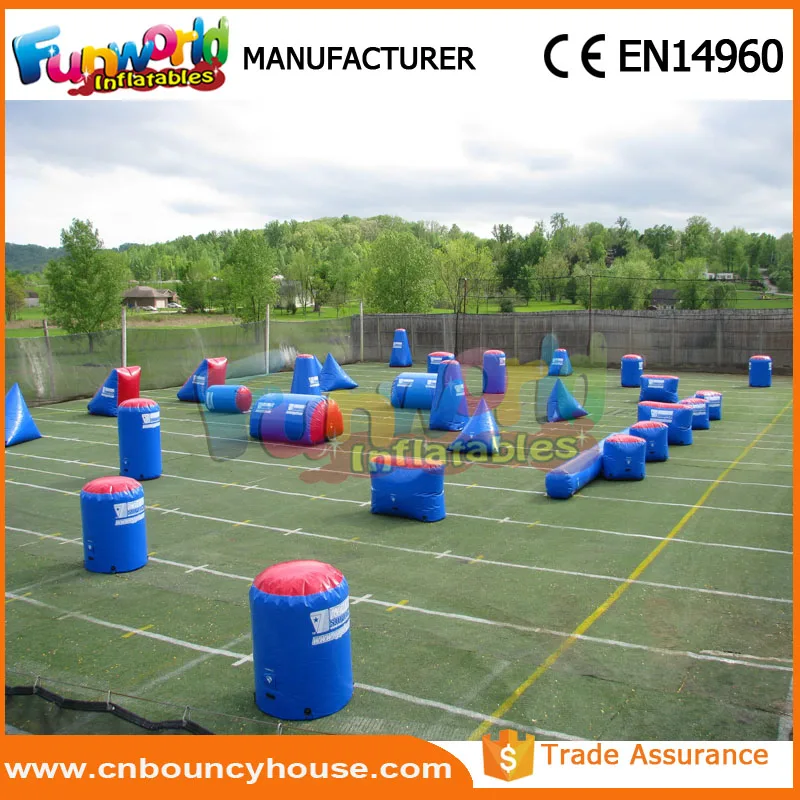 Commercial Grade Funny Shooting Games Infalbles Field Blow Up Paintball