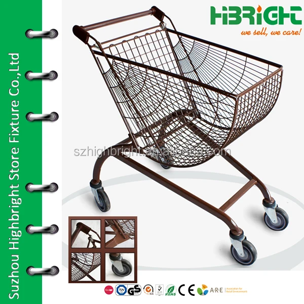 4 Wheels Laundry Folding Wire Shopping Carts For Seniors Buy Shopping