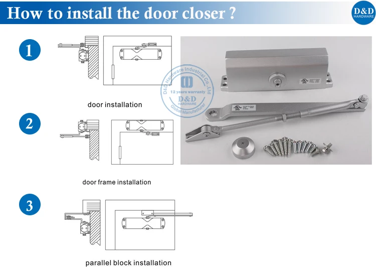 Installation the Door Closer-D&D Hardware