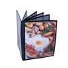 Restaurants/Hotel Clear PVC Faux Leather Menu cover Metal Corners Menu Holder Cover with 20 Pages View Design